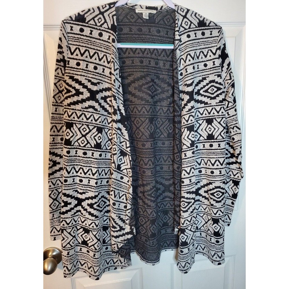 American Eagle Medium Sweater Cardigan Aztec Southwestern Cover Up  Open...